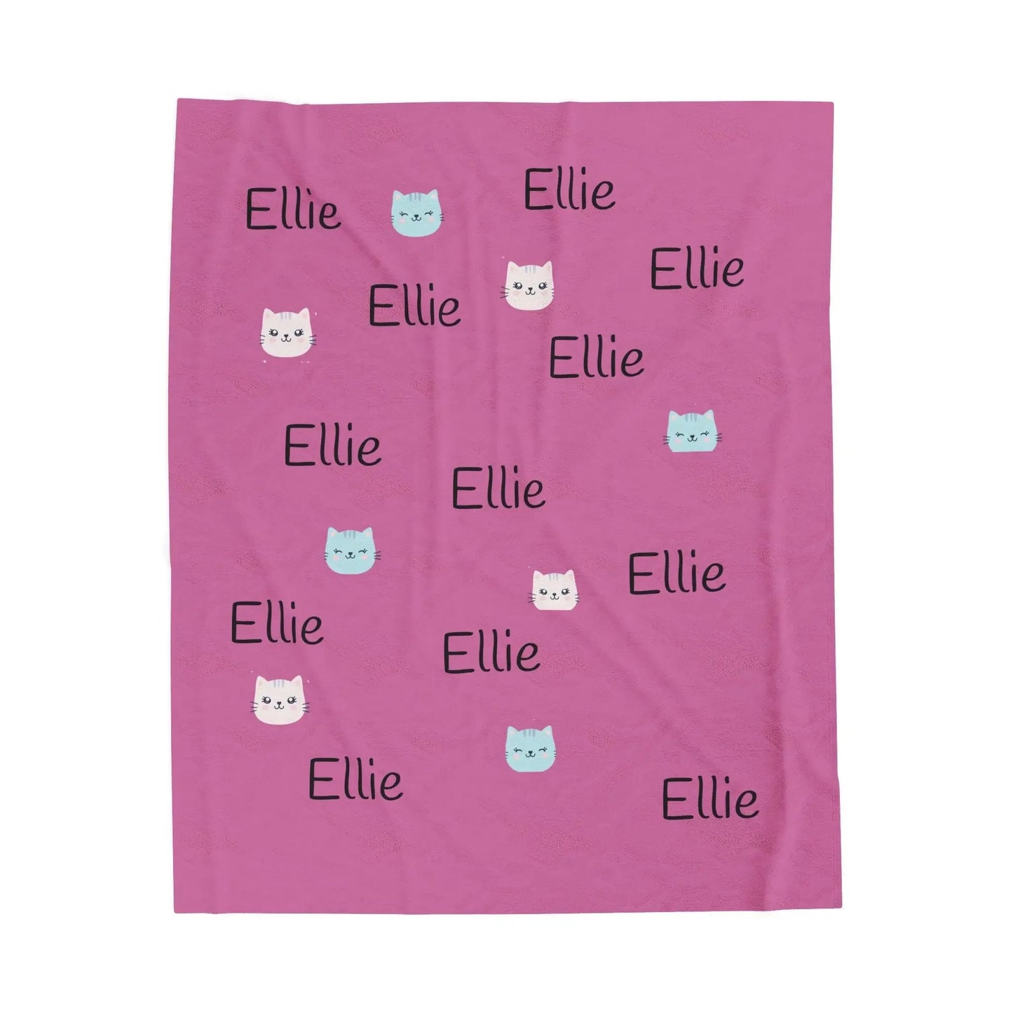 Custom Cat Blanket with Name - Personalized Gift for Cat Lovers | Soft Cozy Throw - FloofChonk