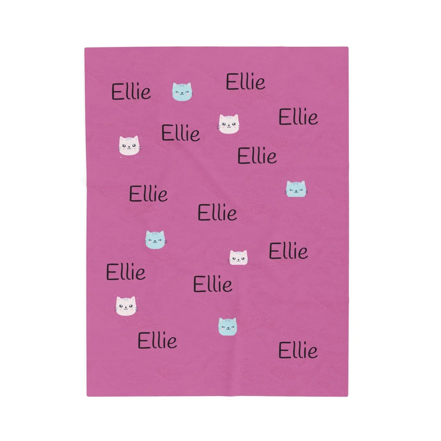 Custom Cat Blanket with Name - Personalized Gift for Cat Lovers | Soft Cozy Throw - FloofChonk