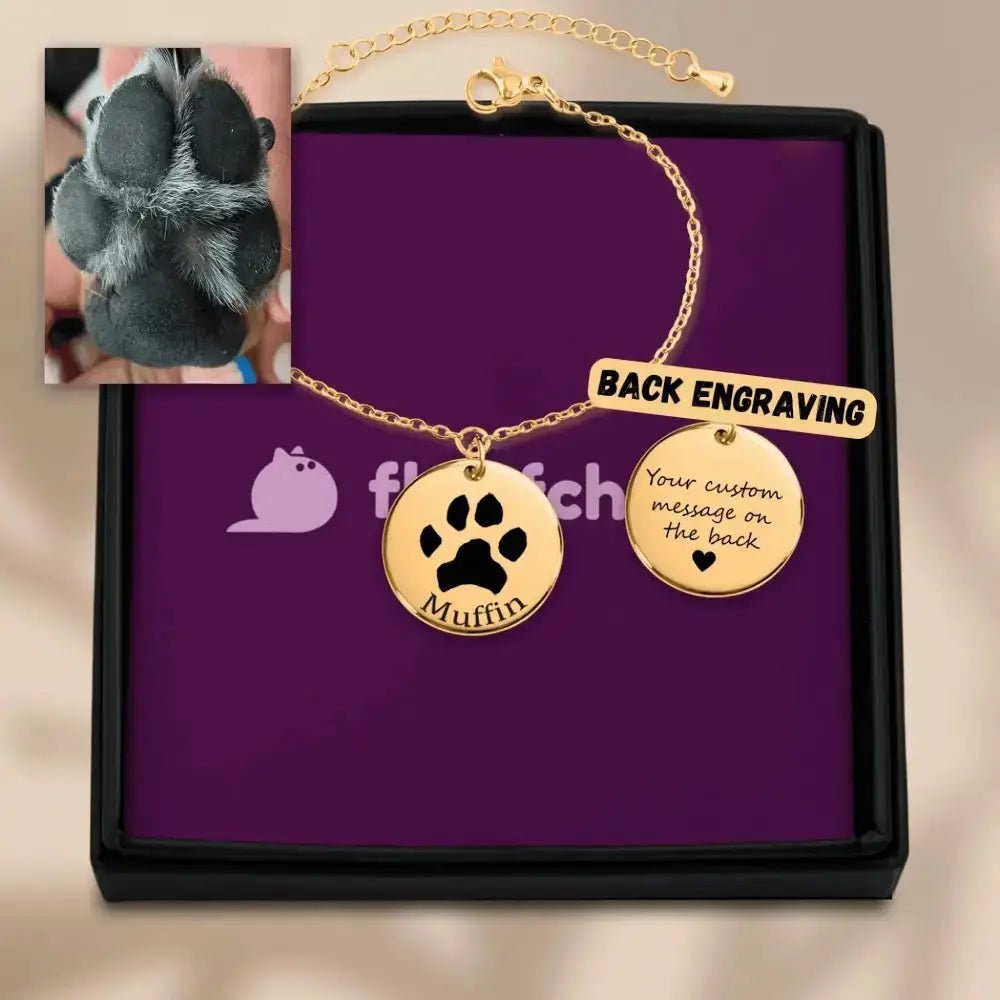 Custom Pawprint Bracelet - FloofChonk
