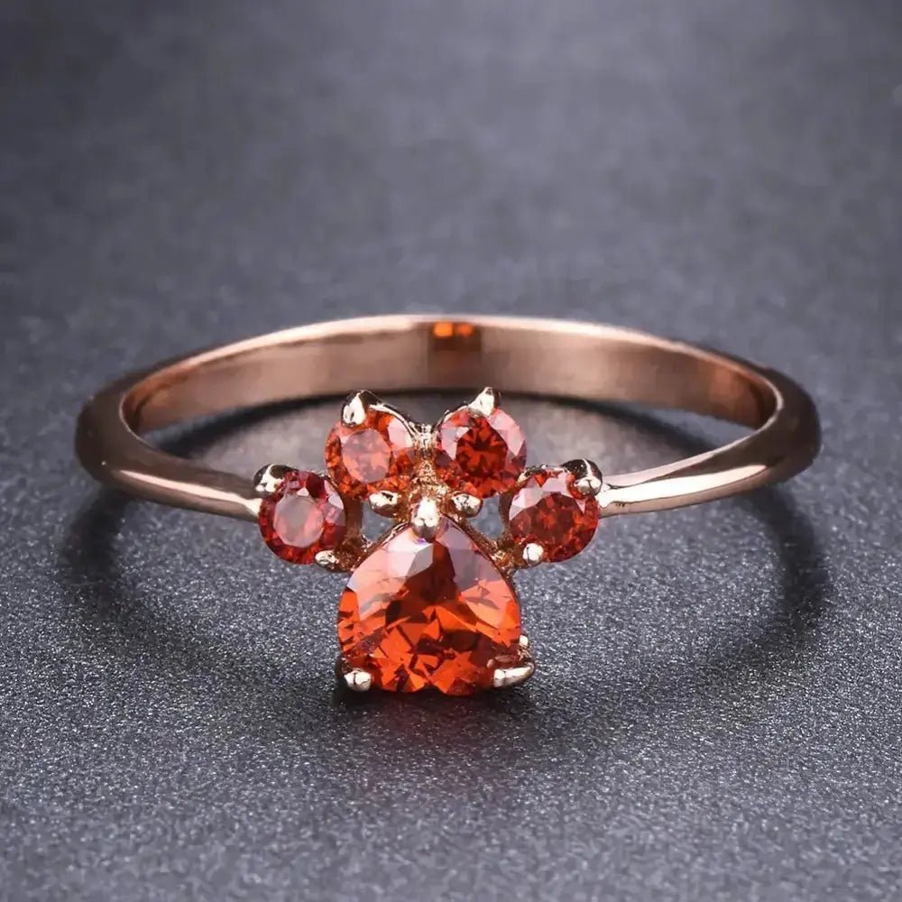 Cute Cat - claw - shaped Rings Fashion Personality Rhinestone Ring Women's Jewelry - FloofChonk