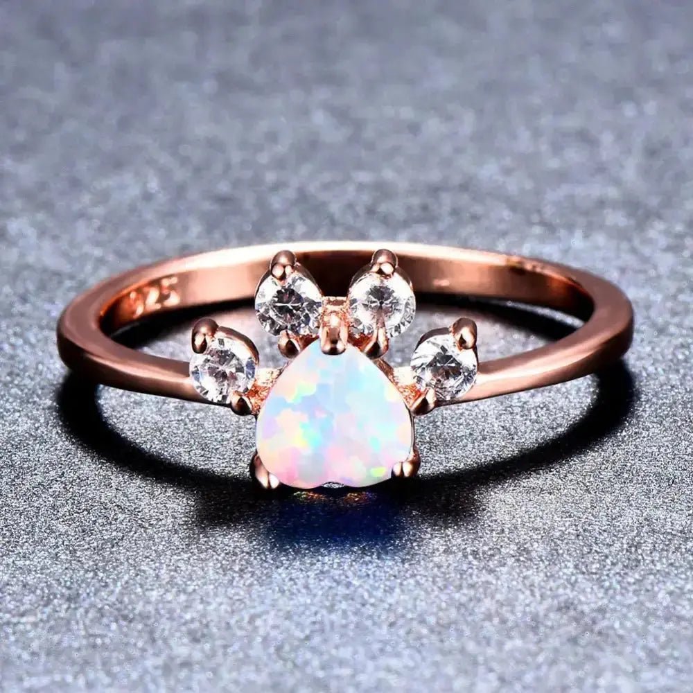 Cute Cat - claw - shaped Rings Fashion Personality Rhinestone Ring Women's Jewelry - FloofChonk