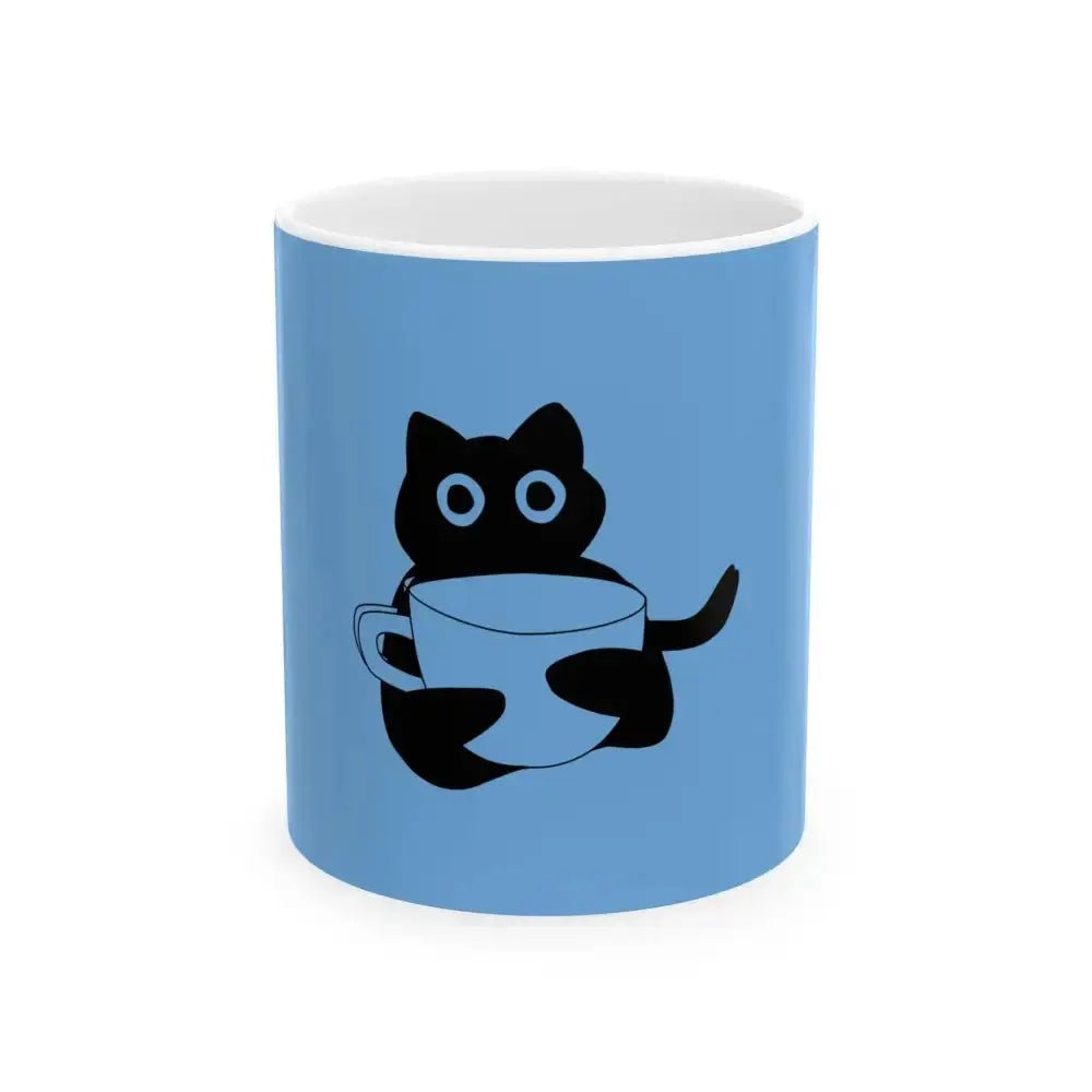 Cute Cat Coffee Cup - Fun Ceramic Coffee Cup (11oz, 15oz) - FloofChonk