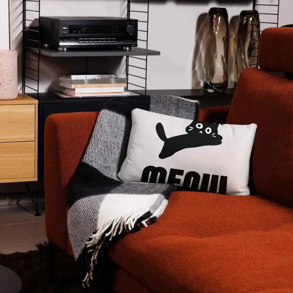 Cute Cat Meow Pillow - FloofChonk