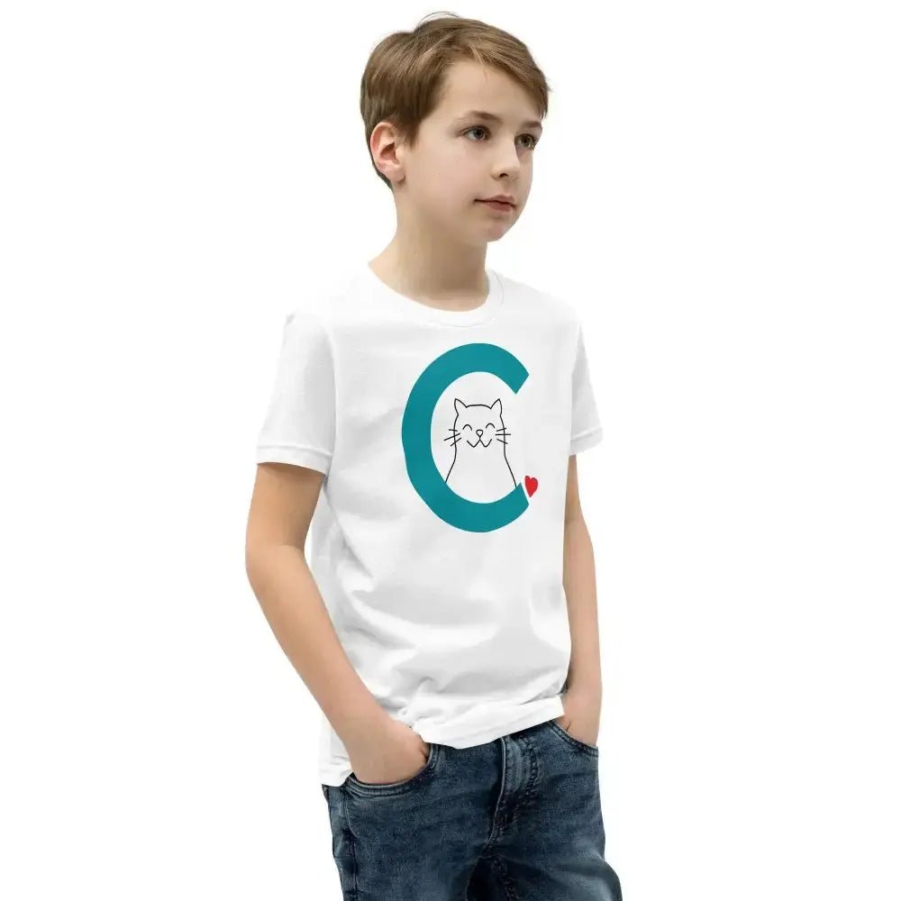 Cute Cat Youth Short Sleeve T-Shirt - FloofChonk