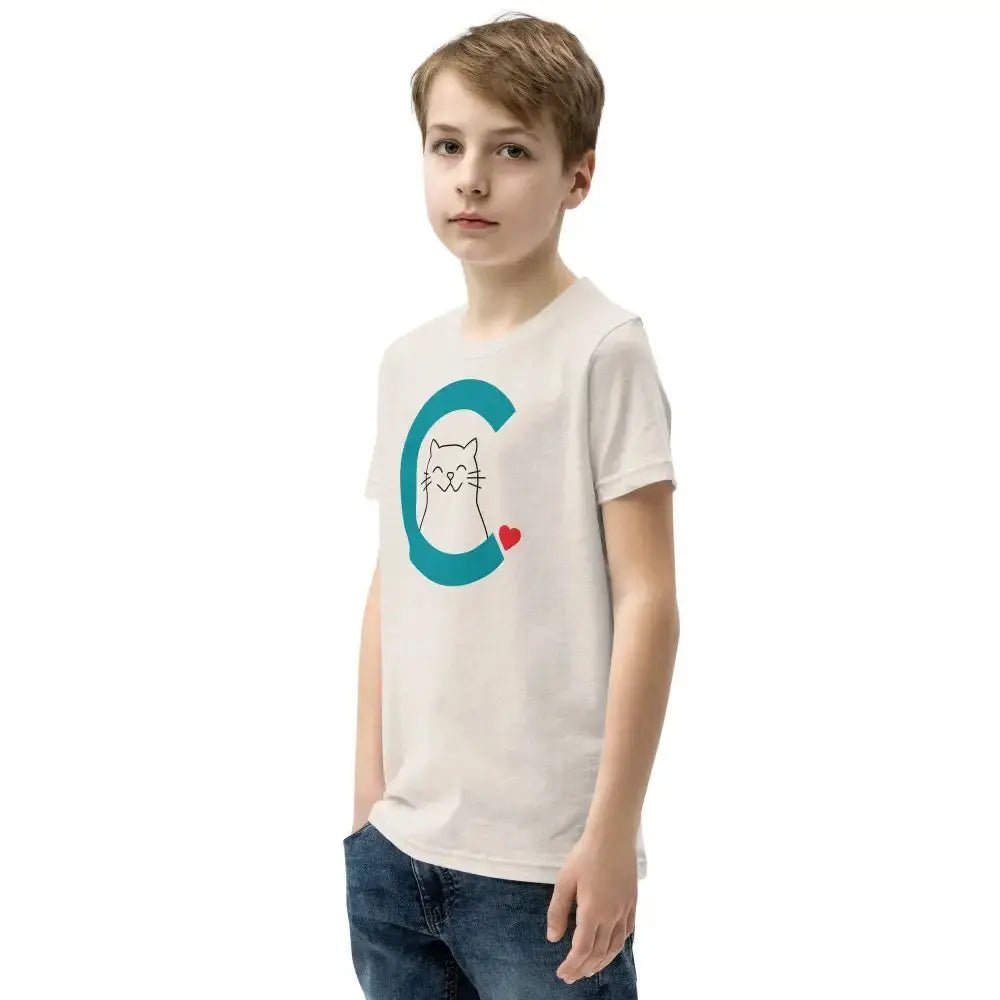 Cute Cat Youth Short Sleeve T-Shirt - FloofChonk