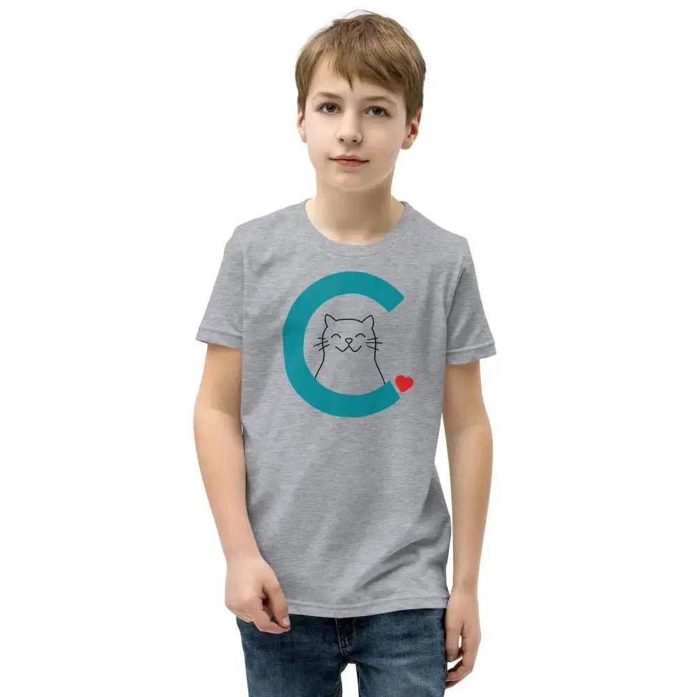 Cute Cat Youth Short Sleeve T-Shirt - FloofChonk