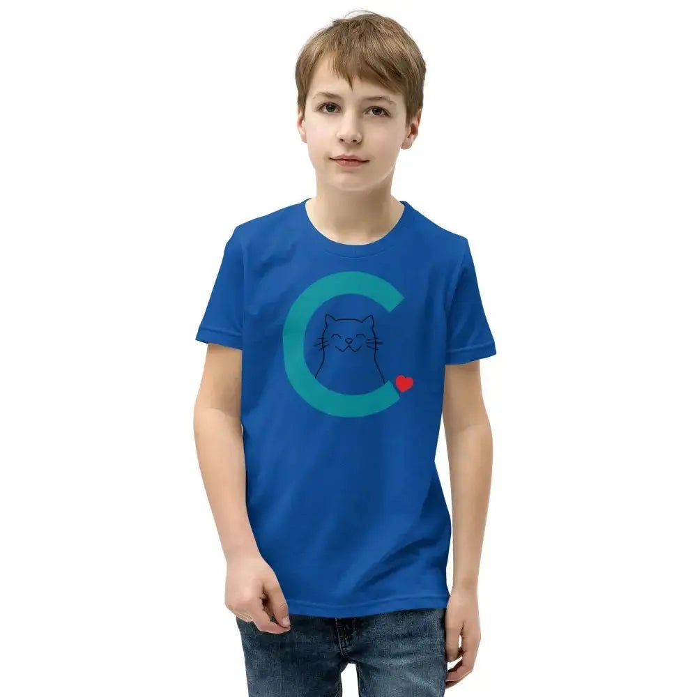 Cute Cat Youth Short Sleeve T-Shirt - FloofChonk