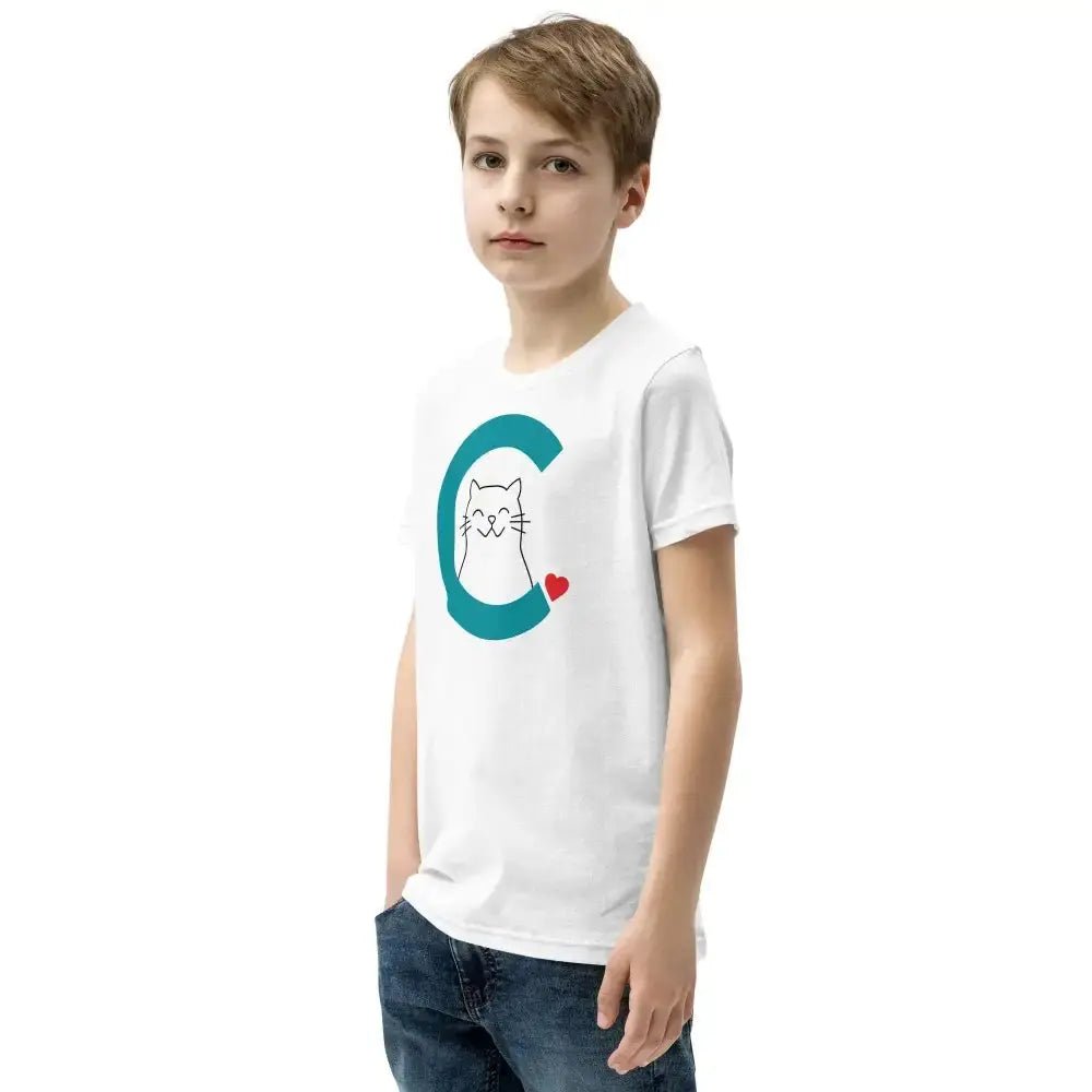 Cute Cat Youth Short Sleeve T-Shirt - FloofChonk