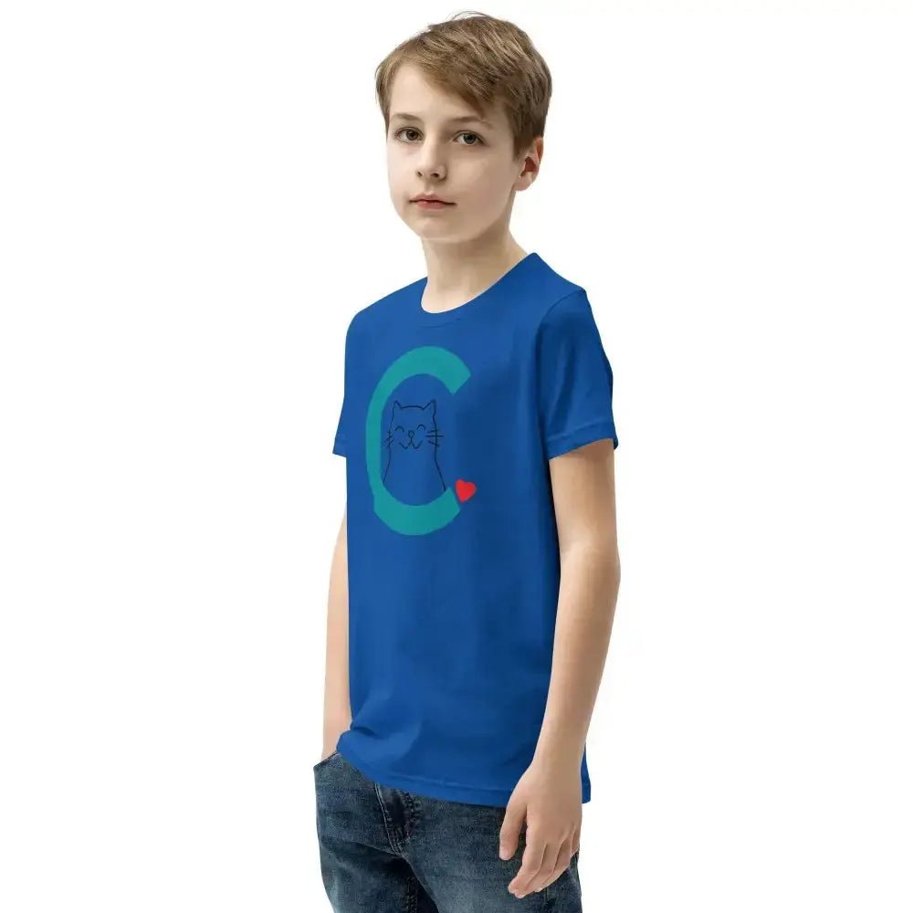 Cute Cat Youth Short Sleeve T-Shirt - FloofChonk