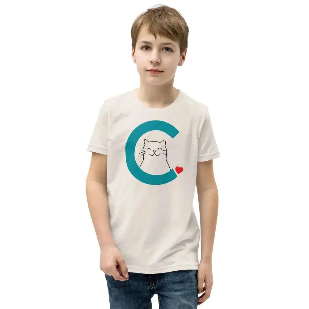 Cute Cat Youth Short Sleeve T-Shirt - FloofChonk
