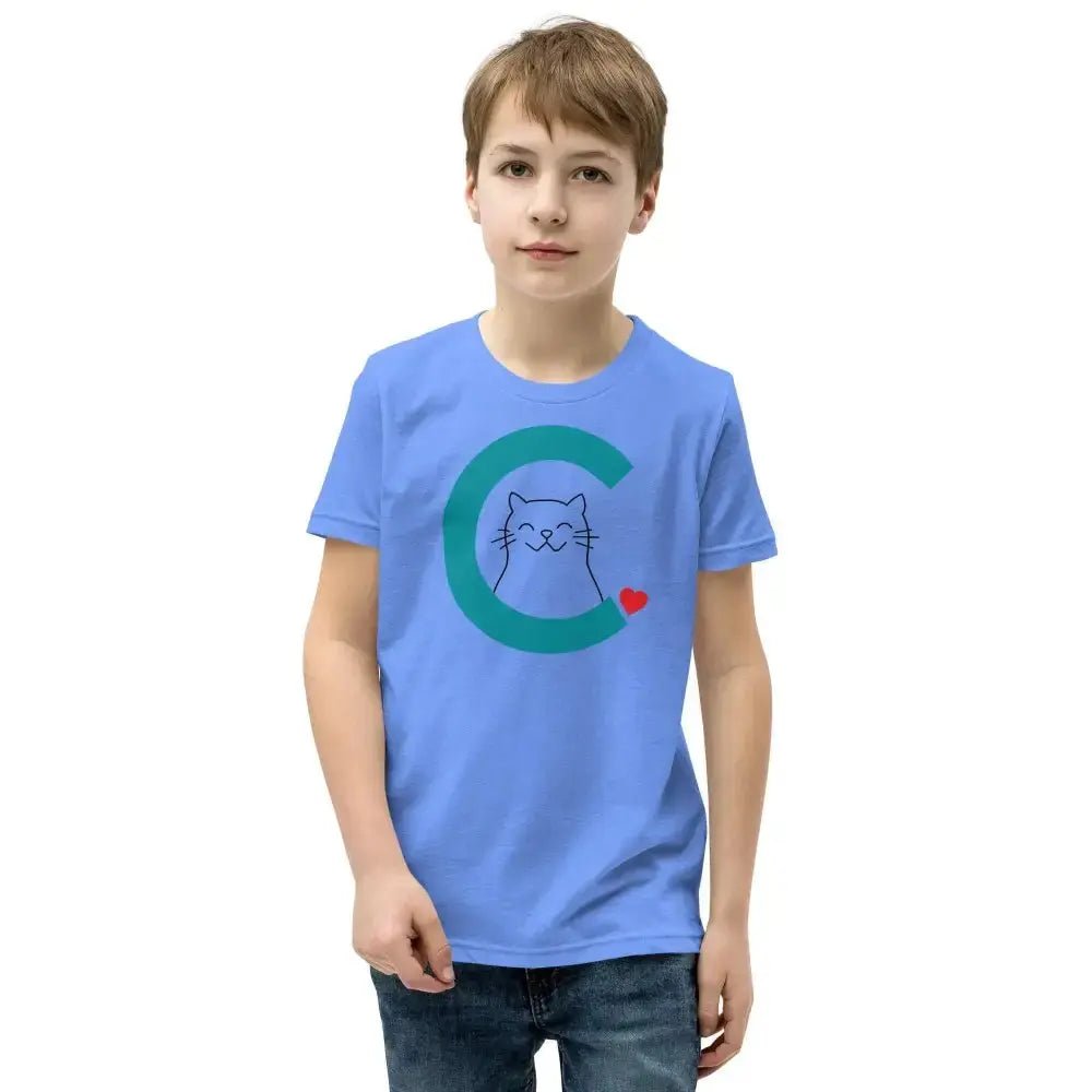 Cute Cat Youth Short Sleeve T-Shirt - FloofChonk