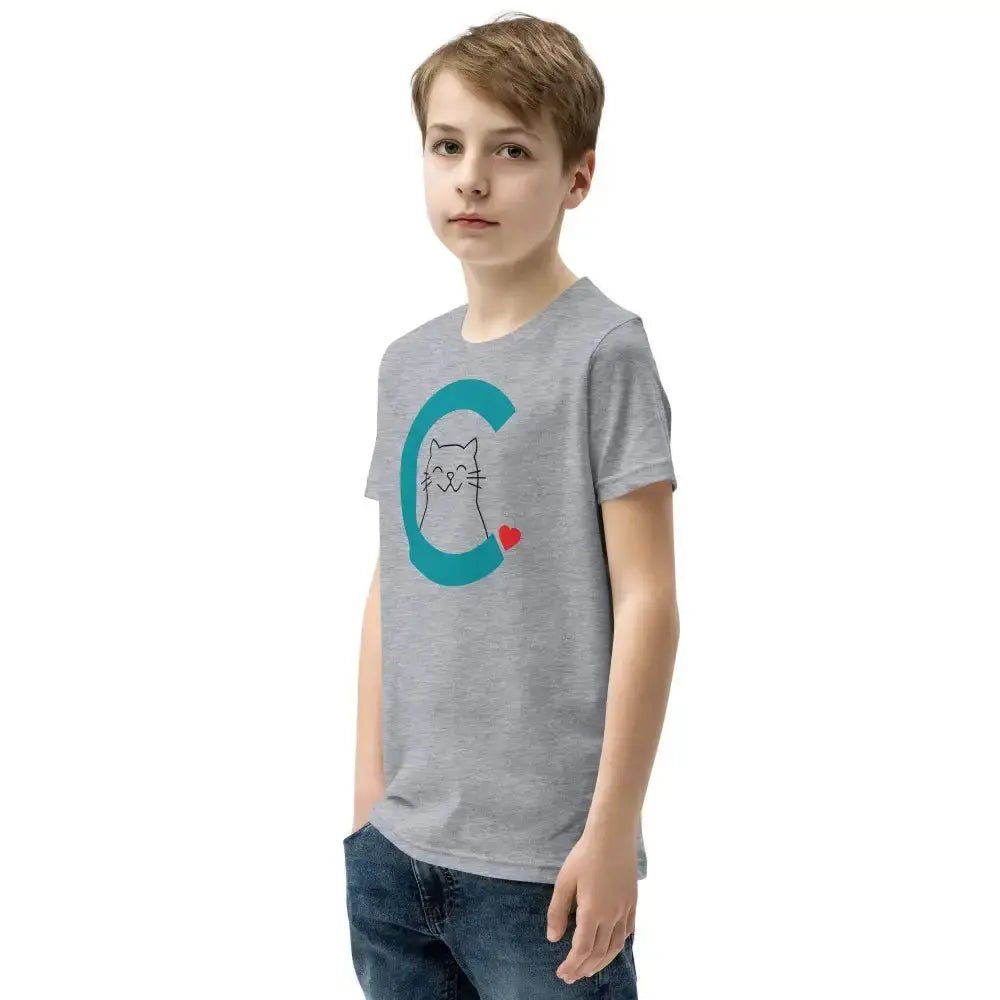 Cute Cat Youth Short Sleeve T-Shirt - FloofChonk