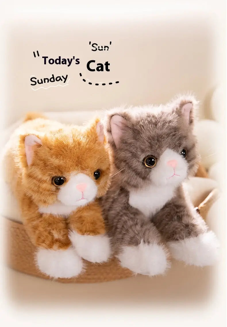 Simulation Cat Lying Style Doll Cute Plush Toy Ragdoll Home Ornaments
