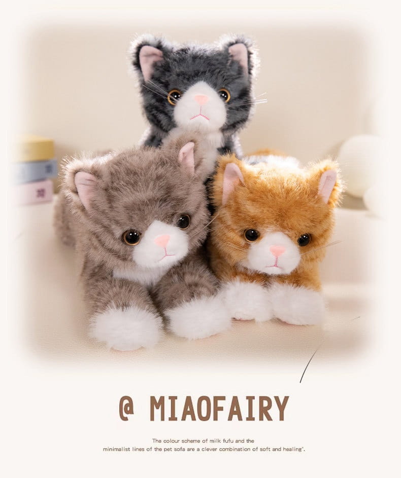 Simulation Cat Lying Style Doll Cute Plush Toy Ragdoll Home Ornaments