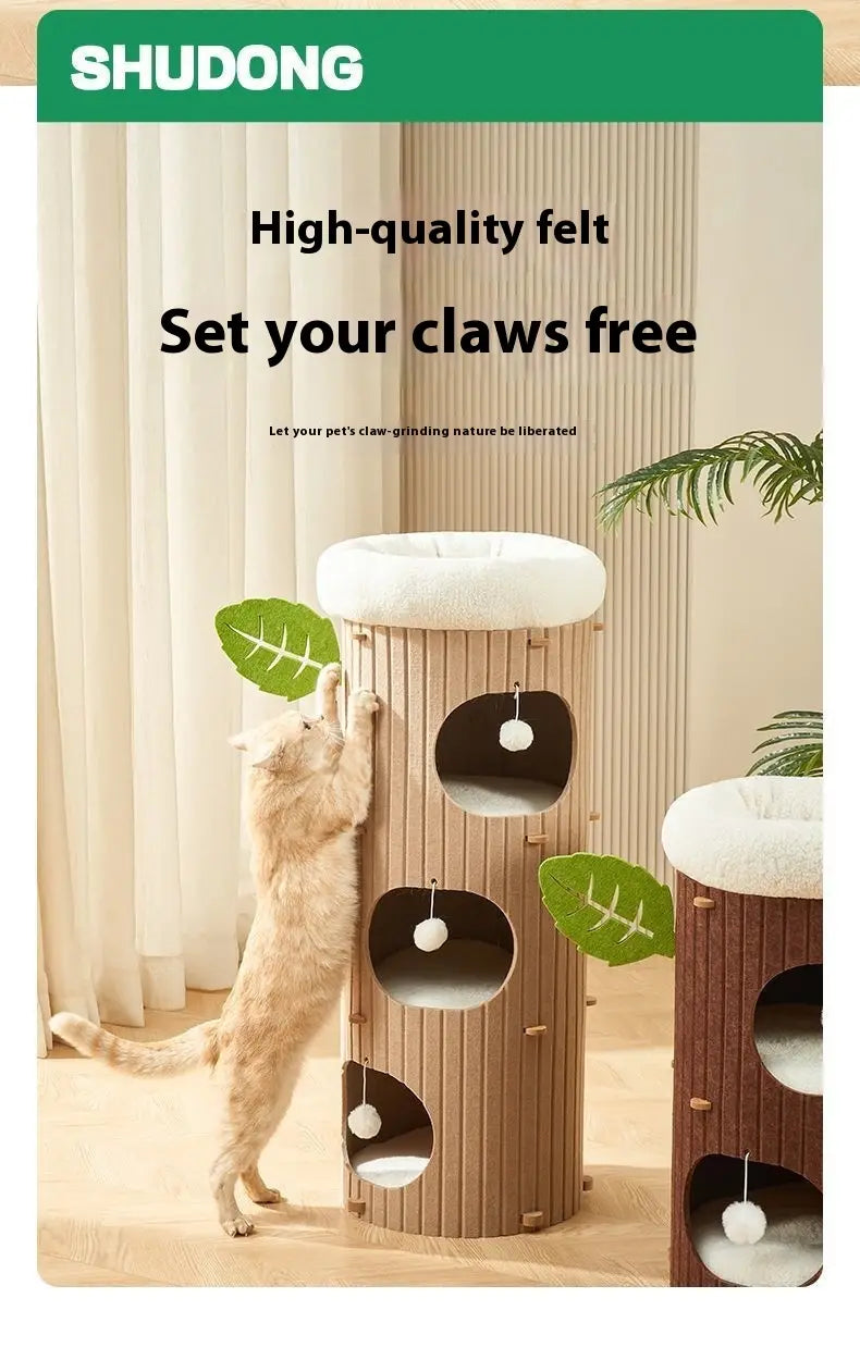 Cat Scratch Board Felt Nest Four Seasons Universal Tree Pet Supplies