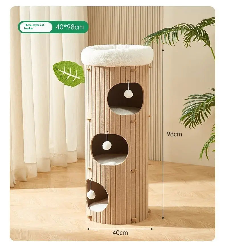 Cat Scratch Board Felt Nest Four Seasons Universal Tree Pet Supplies