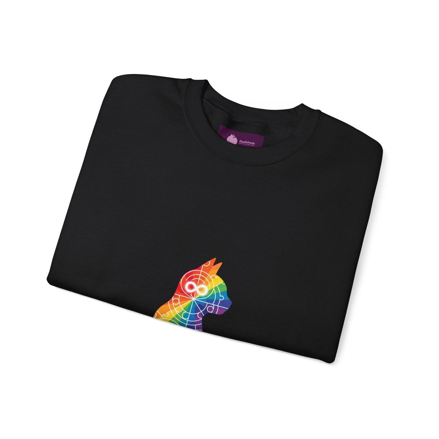 Different Brain Same Worth Crewneck Sweatshirt | neurodiversity, autistic pride - FloofChonk