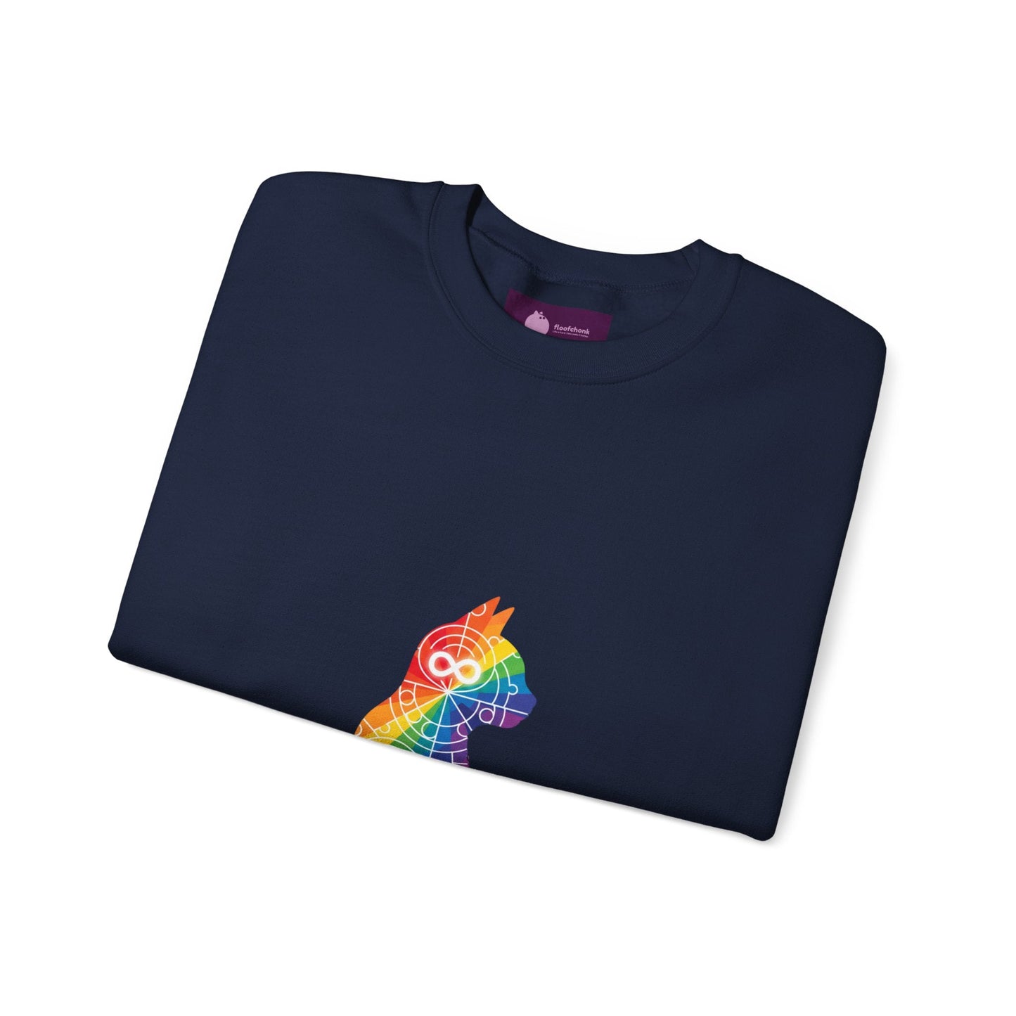 Different Brain Same Worth Crewneck Sweatshirt | neurodiversity, autistic pride - FloofChonk