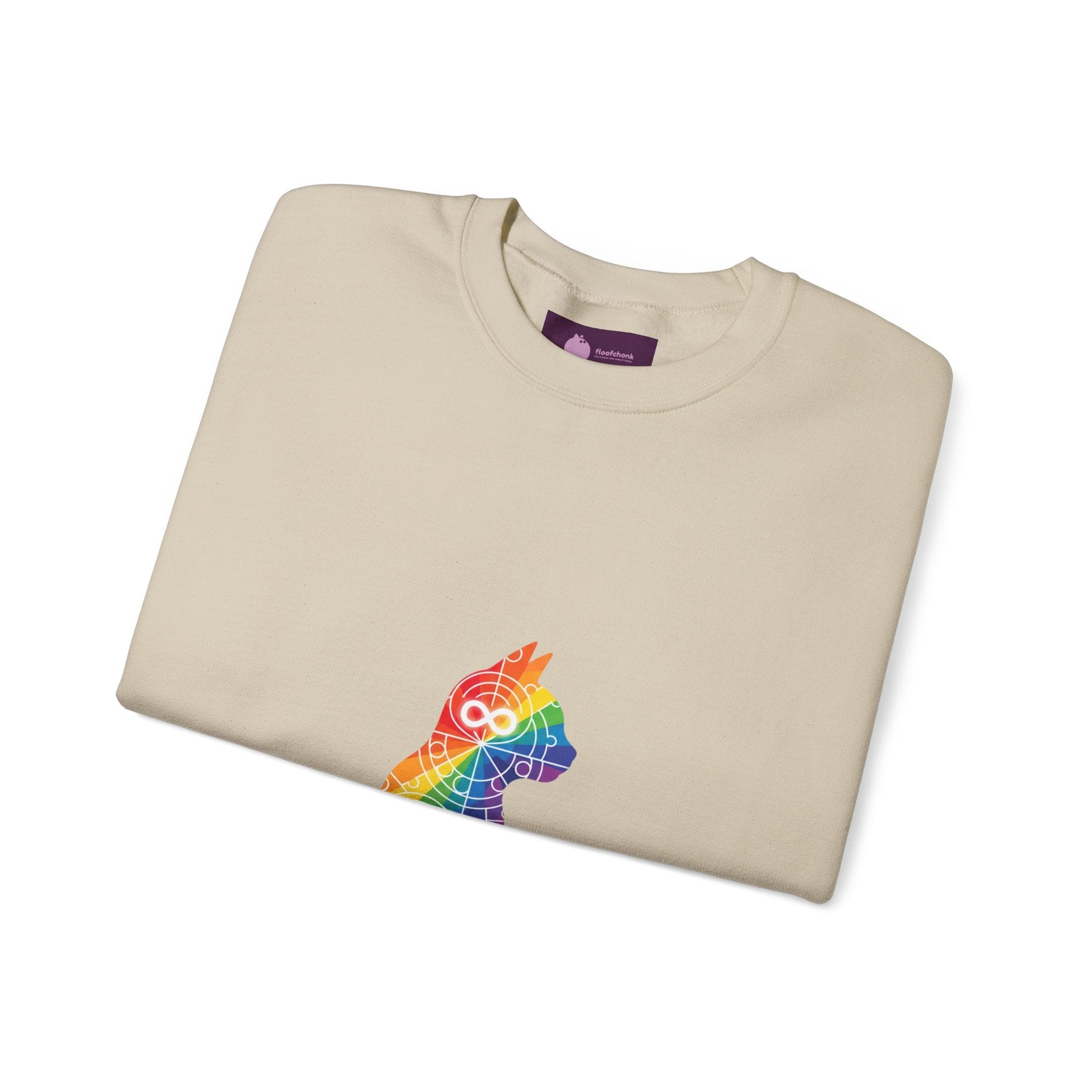 Different Brain Same Worth Crewneck Sweatshirt | neurodiversity, autistic pride - FloofChonk