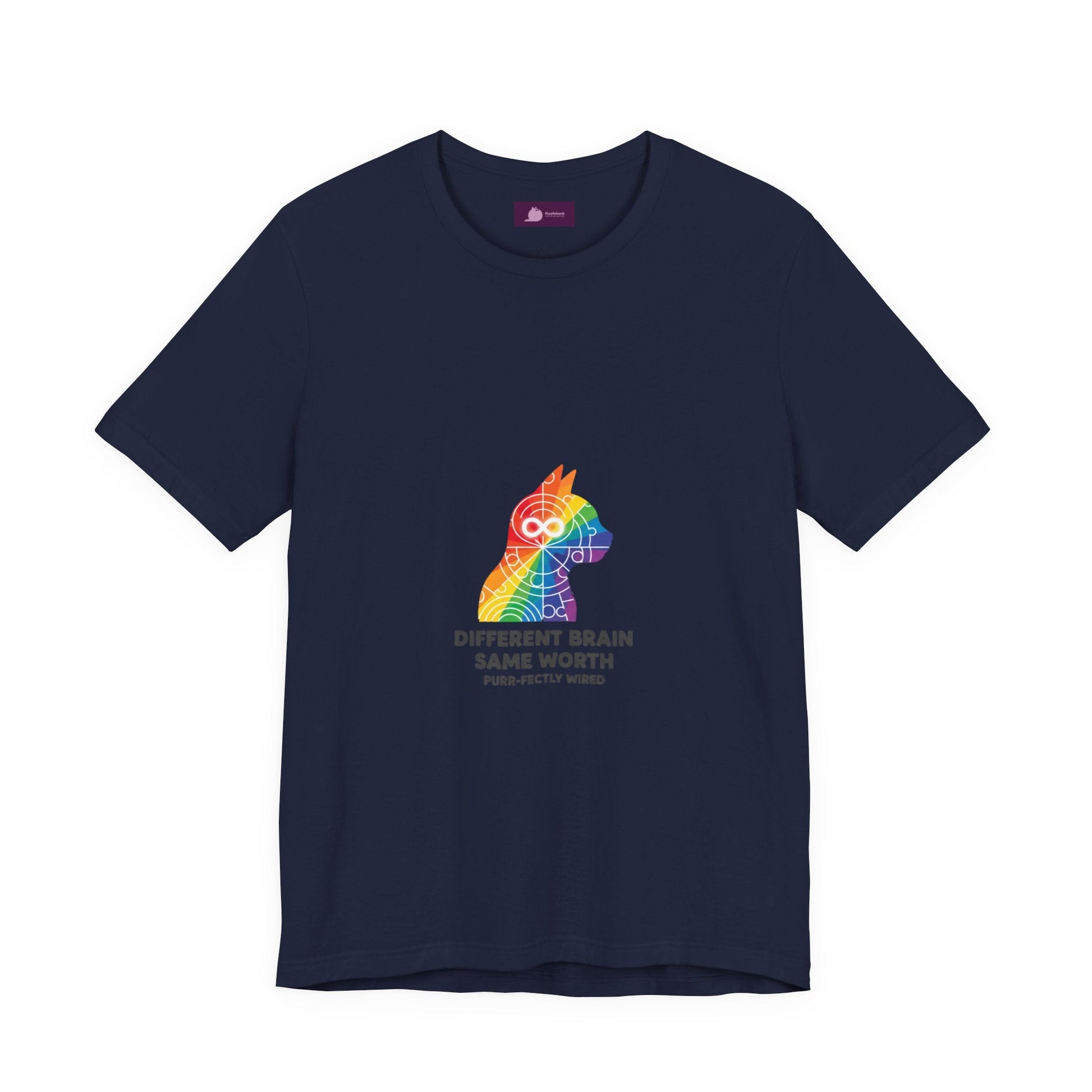 Different Brain Same Worth T-Shirt | Autistic Pride, Neurodiversity Acceptance - FloofChonk