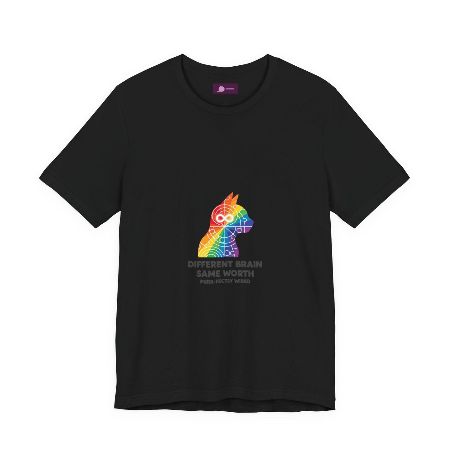 Different Brain Same Worth T-Shirt | Autistic Pride, Neurodiversity Acceptance - FloofChonk