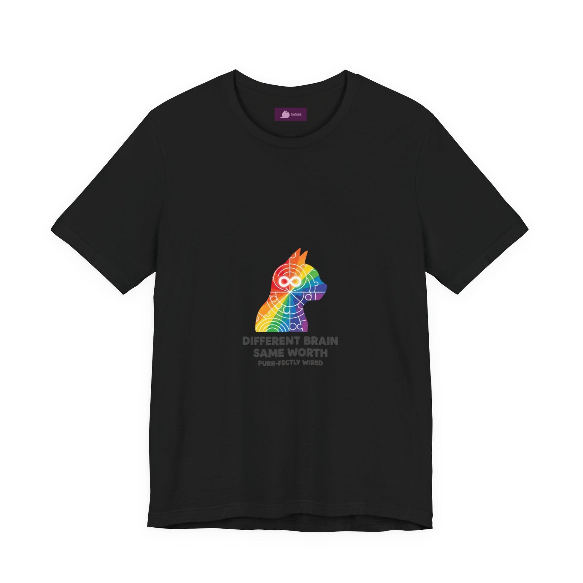 Different Brain Same Worth T-Shirt | Autistic Pride, Neurodiversity Acceptance - FloofChonk