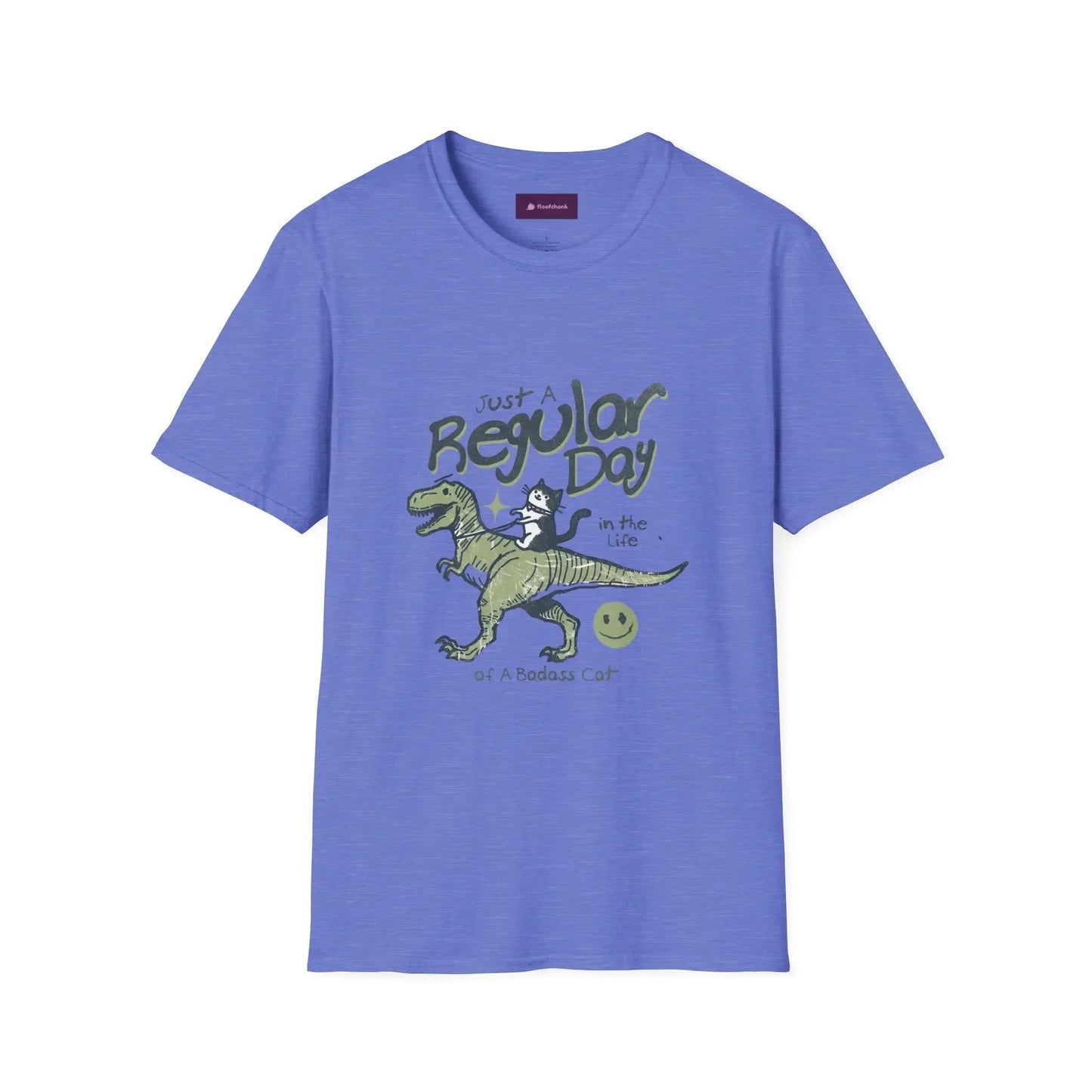 Dinosaur Graphic Tee - Unisex Softstyle "Just a Regular Day Dinosaur" T-Shirt - FloofChonk