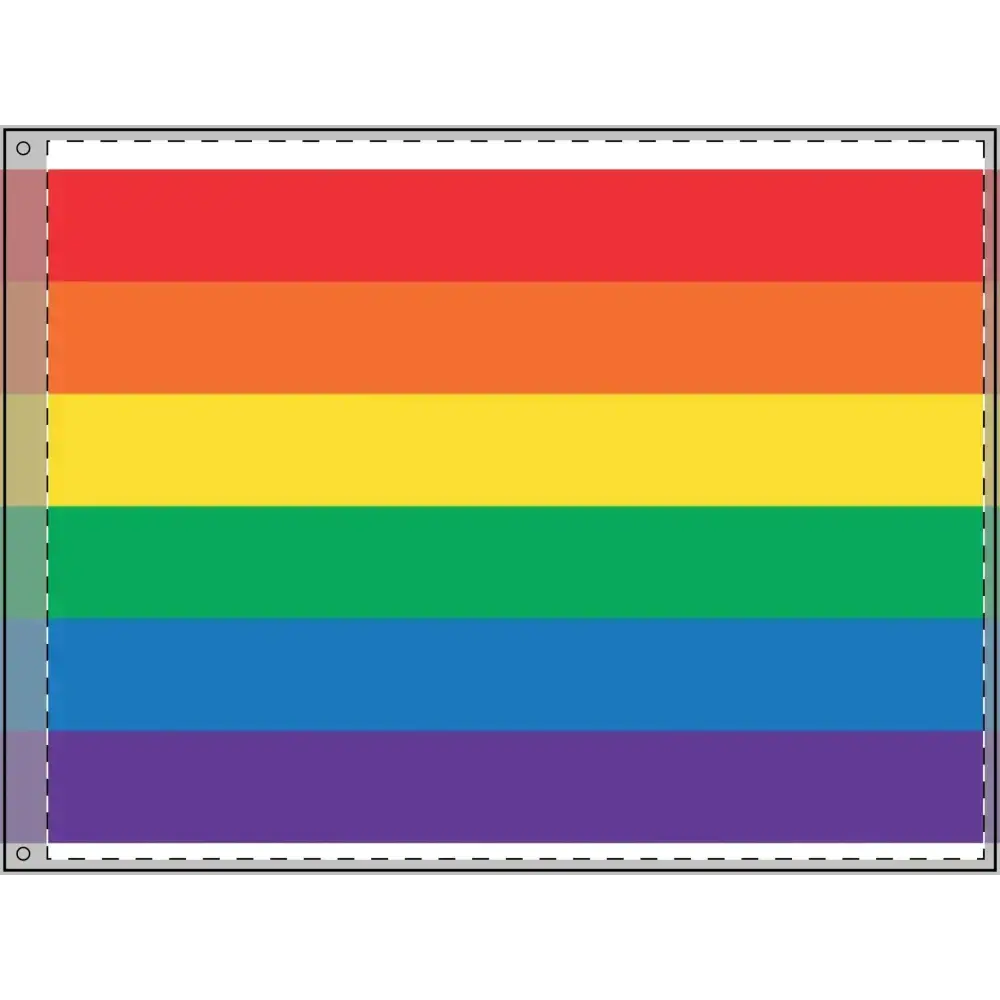 Double Sided Rainbow Flag - Celebrate Pride & Inclusivity - FloofChonk