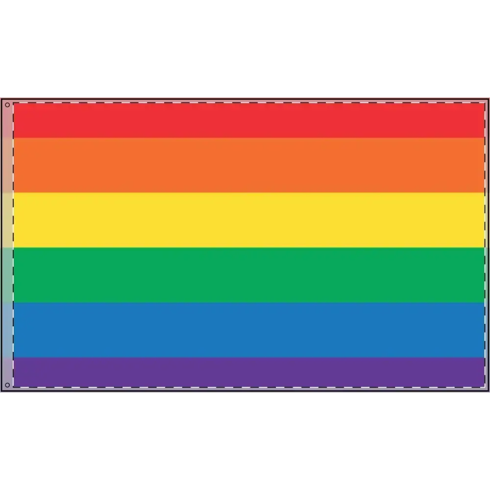 Double Sided Rainbow Flag - Celebrate Pride & Inclusivity - FloofChonk