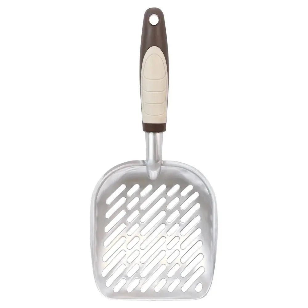 Durable Aluminum Cat Litter Scoop with Ergonomic TPR Handle Slotted Design Efficient Waste Removal and Easy Cleaning - FloofChonk