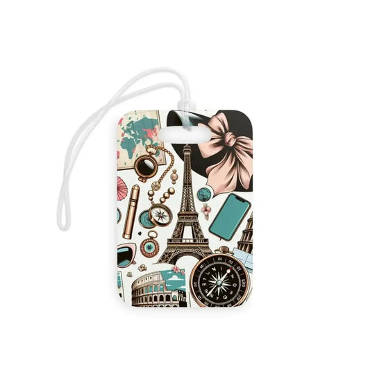 Elegant Travel Luggage Tags with Vintage Paris Design - FloofChonk