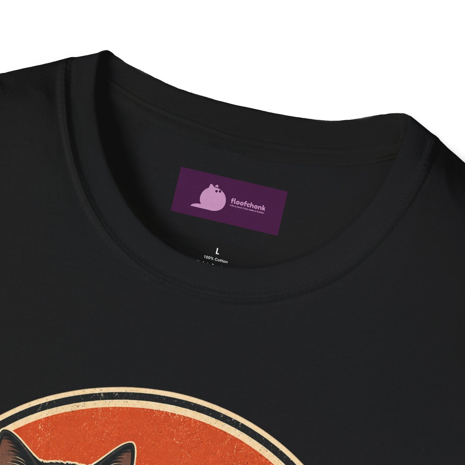 Emotionally Available to Cats Only T-Shirt — Retro Black Cat Graphic Tee - FloofChonk