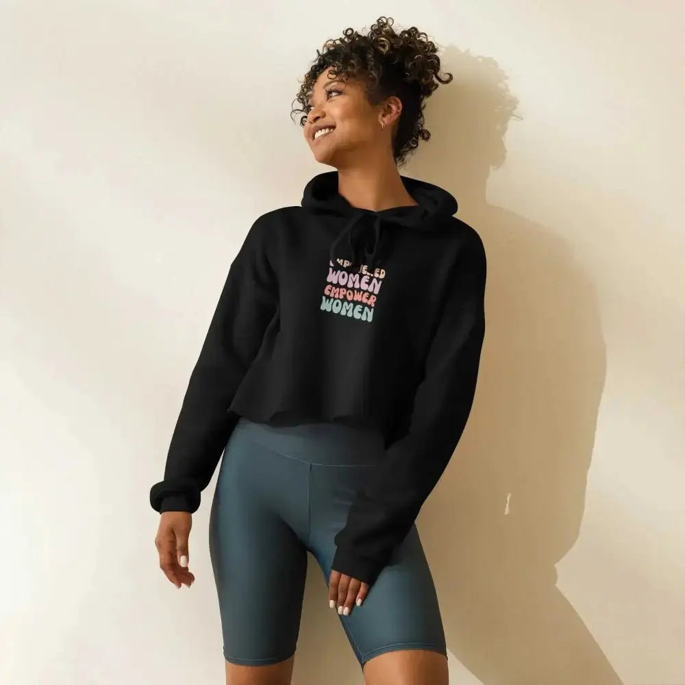 Empowered Women Cropped Hoodie - FloofChonk