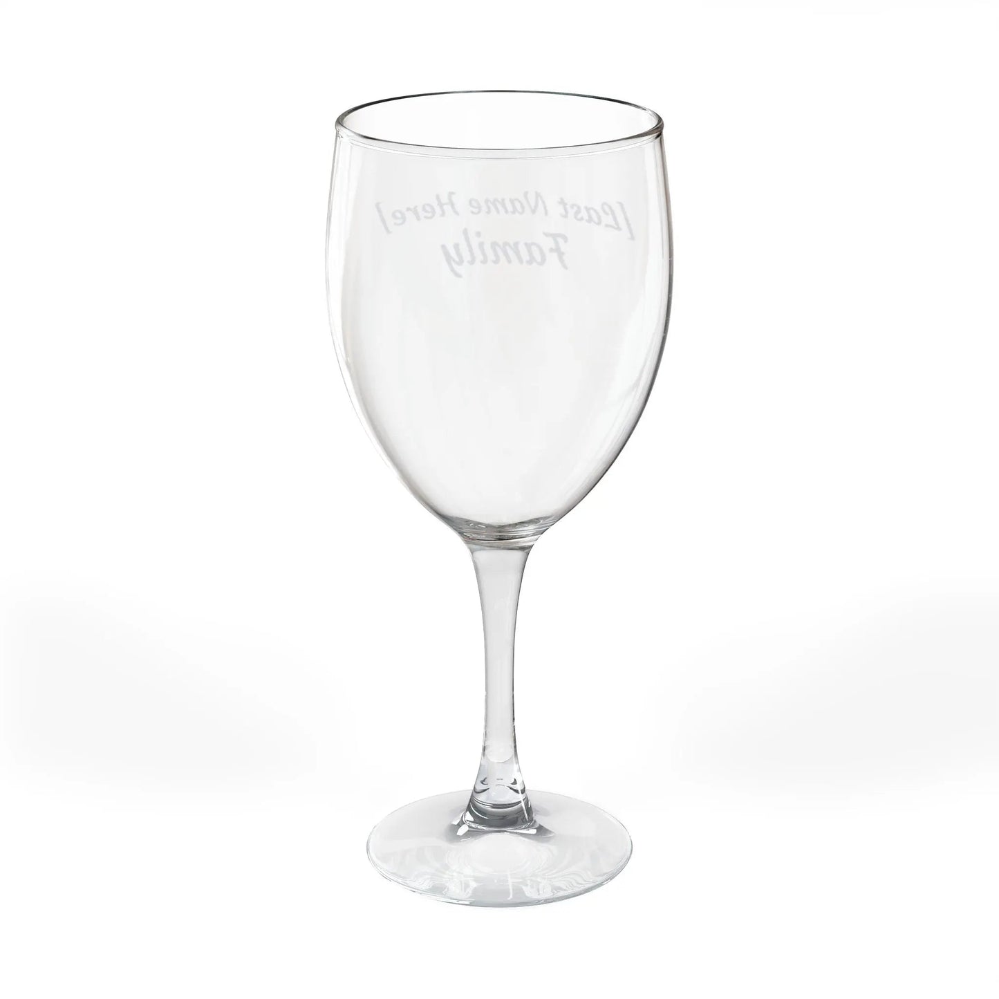 Engraved 10.5oz Wine Glass — Personalized Family Name Stemware - FloofChonk