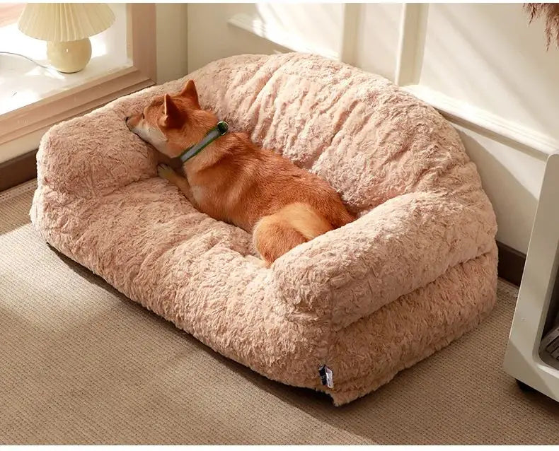 Plush Pet Sofa Bed - All-season Non-slip Bottom Durable And Scratch-resistant Suitable For Dogs And Cats