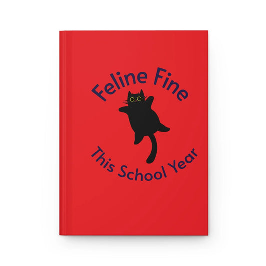 Feline Fine Hardcover Journal - Funny Cat Notebook - FloofChonk