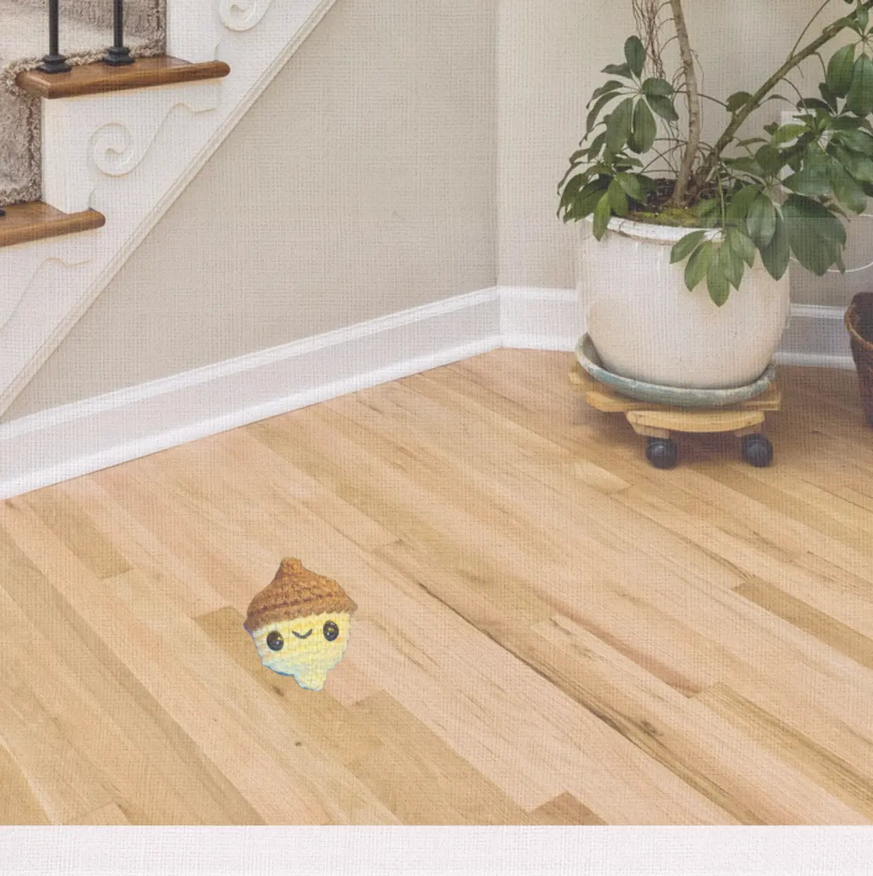 Handmade Catnip Toy | Augie the Acorn Chunkle Puff Infused with Miracle Nip Botanicals Chunkles