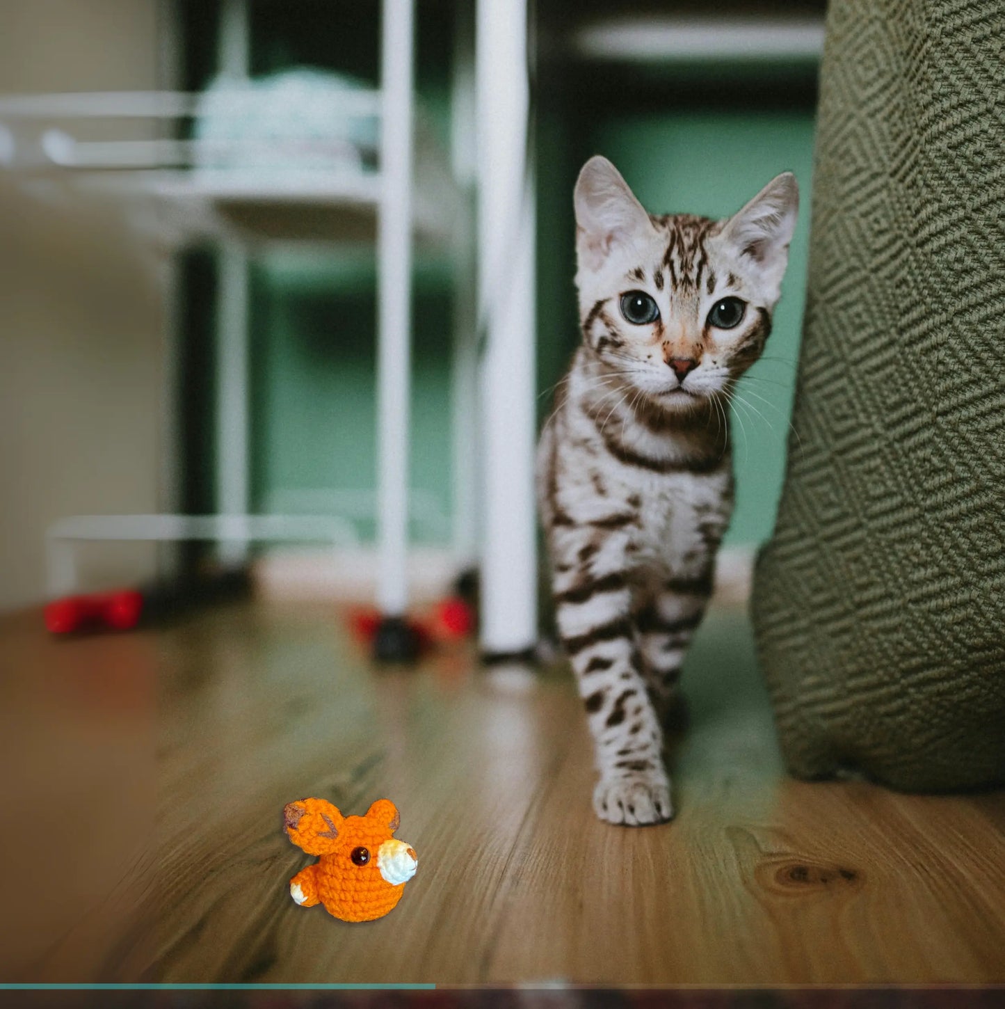 Handmade Catnip Toy | TJ the Fox Chunkle Puff Infused with Miracle Nip Botanicals Chunkles