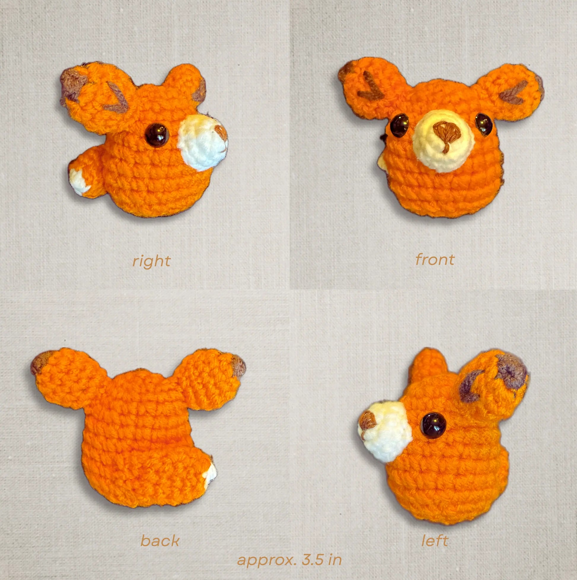 Handmade Catnip Toy | TJ the Fox Chunkle Puff Infused with Miracle Nip Botanicals Chunkles