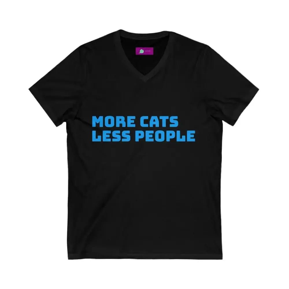 Funny Cat Lover V - Neck Tee - Unisex Jersey Short Sleeve Shirt - FloofChonk