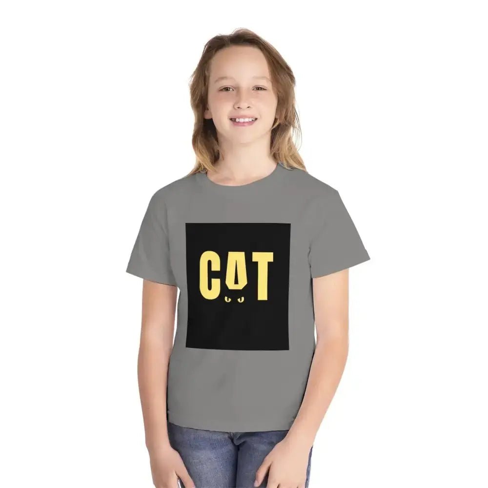 Funny Cat Youth Midweight Tee - Perfect for Animal Lovers - FloofChonk
