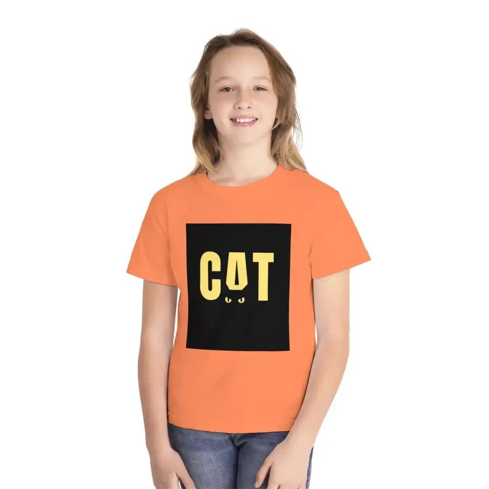 Funny Cat Youth Midweight Tee - Perfect for Animal Lovers - FloofChonk