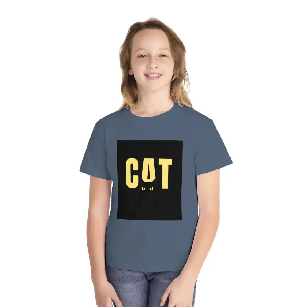 Funny Cat Youth Midweight Tee - Perfect for Animal Lovers - FloofChonk