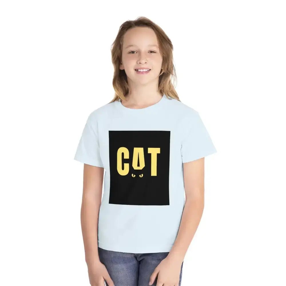 Funny Cat Youth Midweight Tee - Perfect for Animal Lovers - FloofChonk