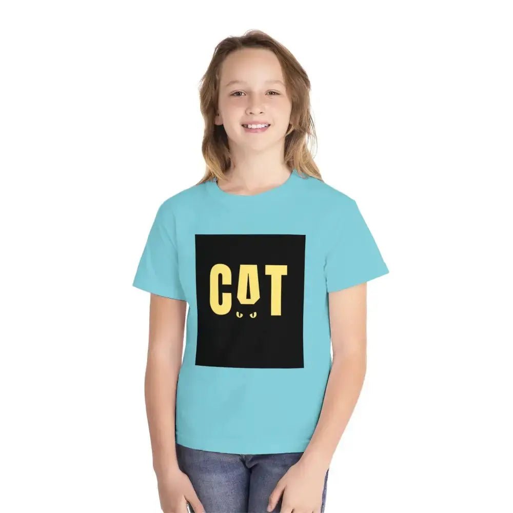 Funny Cat Youth Midweight Tee - Perfect for Animal Lovers - FloofChonk