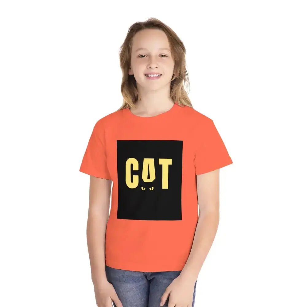 Funny Cat Youth Midweight Tee - Perfect for Animal Lovers - FloofChonk