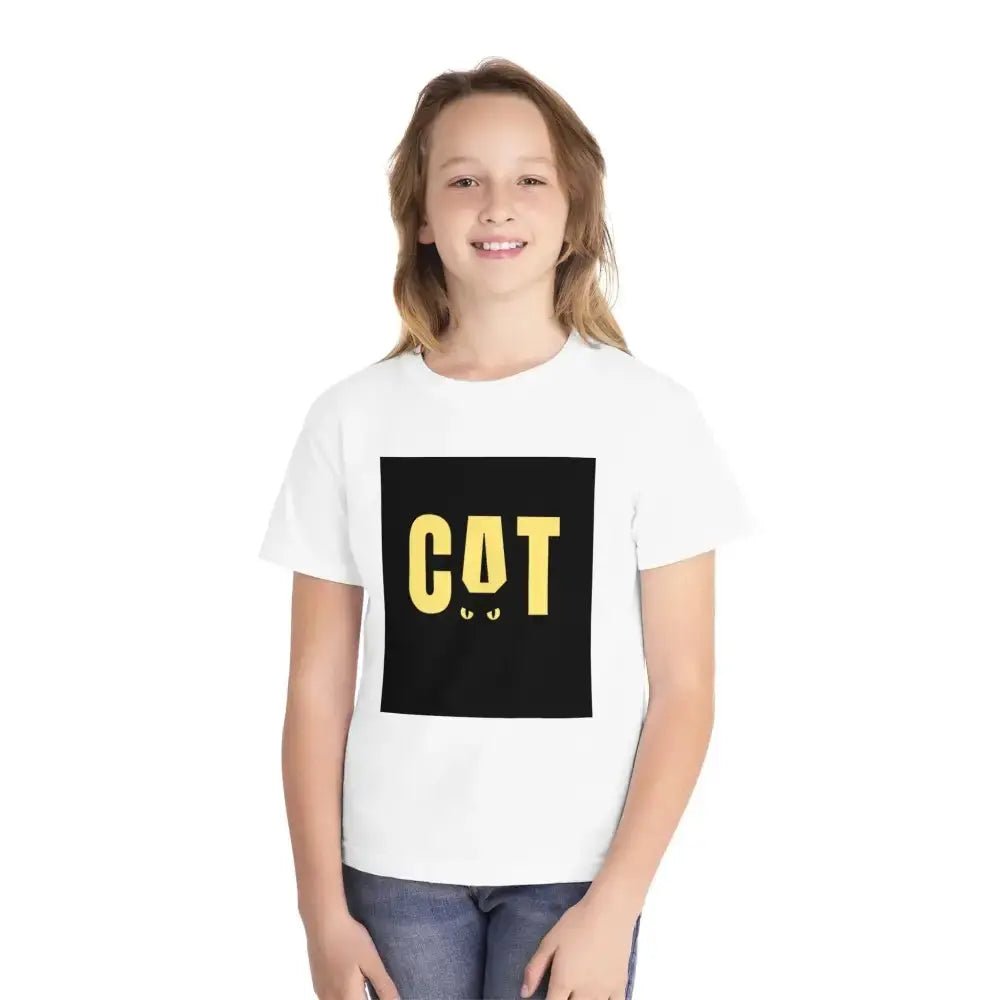 Funny Cat Youth Midweight Tee - Perfect for Animal Lovers - FloofChonk