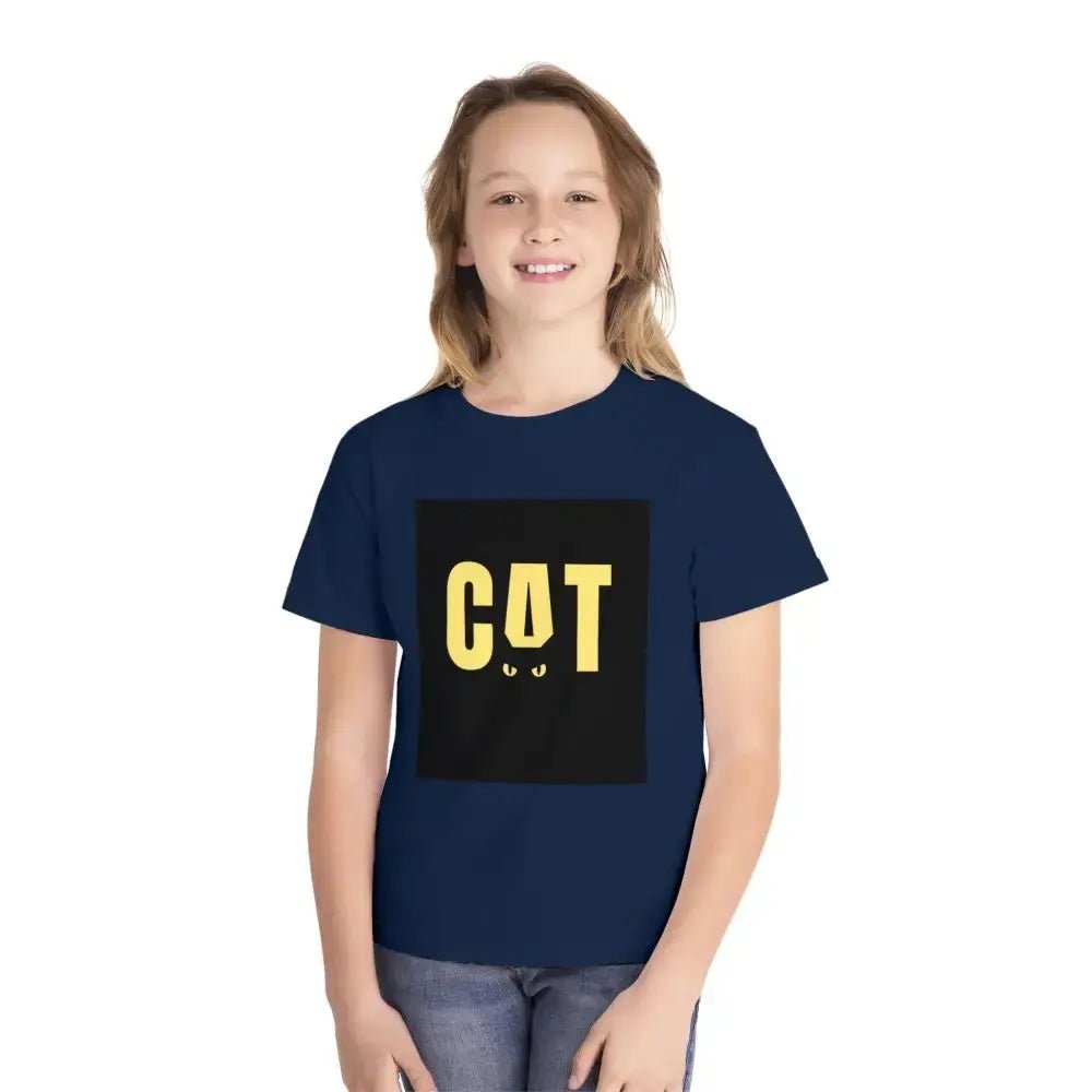 Funny Cat Youth Midweight Tee - Perfect for Animal Lovers - FloofChonk