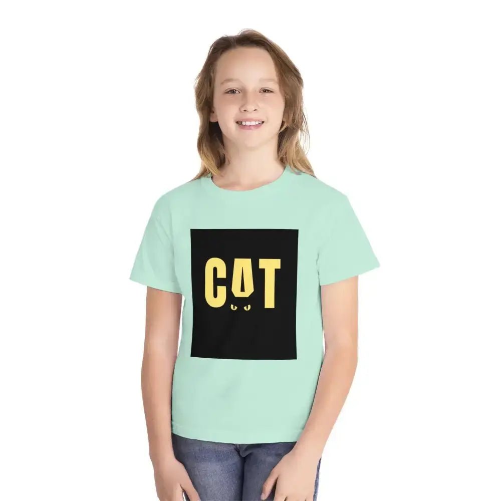 Funny Cat Youth Midweight Tee - Perfect for Animal Lovers - FloofChonk