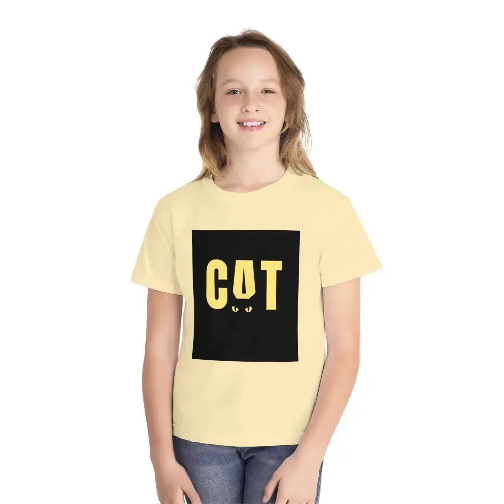 Funny Cat Youth Midweight Tee - Perfect for Animal Lovers - FloofChonk